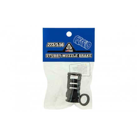 AR15 Stubby Muzzle Brake, .223/5.56, 1/2"X28 1.75" Length - UTG PRO