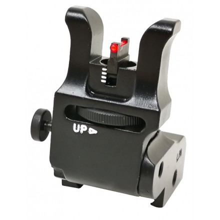Folding Adjustable Sight Set MAS7COM for AR15 / M4, for Picatinny Rail - LPA