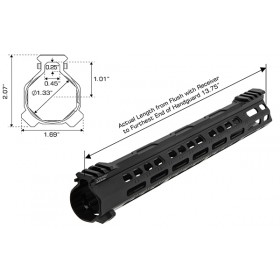 Handguard Forerunner 14" M-LOK® Free Float - UTG PRO 2