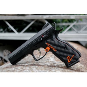 Grips for Shadow 2 THIN BOGIES 'ORANGE' Inlay & w/Liner in G10 - Lok Grips 2