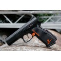 Grips for Shadow 2 THIN BOGIES 'ORANGE' Inlay & w/Liner in G10 - Lok Grips