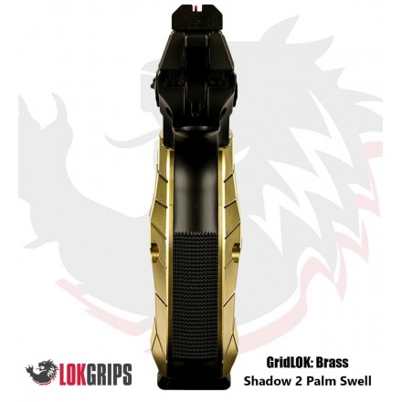 Palm Swell GridLOK Grips Shadow 2 (Brass), texture Aggressive - Lok Grips