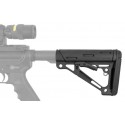 AR-15 / M16 OverMolded Collapsible Buttstock (Fits Commercial Buffer Tube) - Black