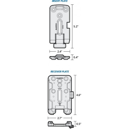 KIT TMMS (Sistema di Montaggio Modulare Tattico) con 1 Attacco Inseritore + 2 Attacchi Ricevitori - Blade Tech