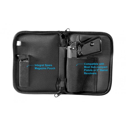 Discreet Handgun Case for Sub-compact Pistol & Revolver (Length 5" x Height 7") - UTG