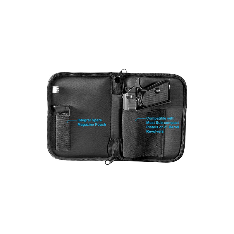 Borsa Porta Pistola per Pistola o Revolver Sub Compatto (Lunghezza 12.7cm x  Larghezza 17.8 cm)- UTG