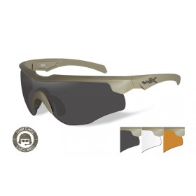 Glasses Rogue Comm 3 Lens, Tan Frame - Wiley X