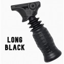 Flexible Tactical Grip Long with Picatinny Rail Attachment, Black - DPM