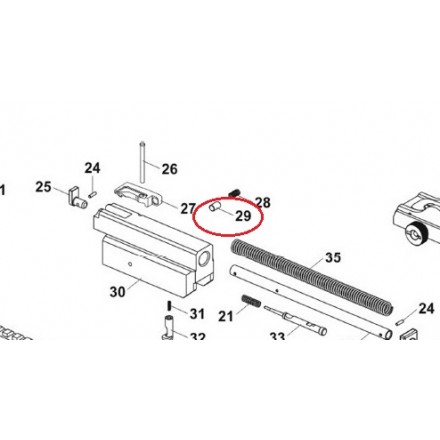 Extractor Spring Pin for CZ Scorpion Evo 3 - CZ