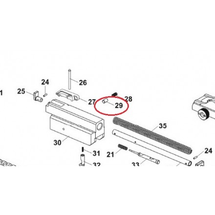 Perno della Molla Estrattore per CZ Scorpion Evo 3 - CZ