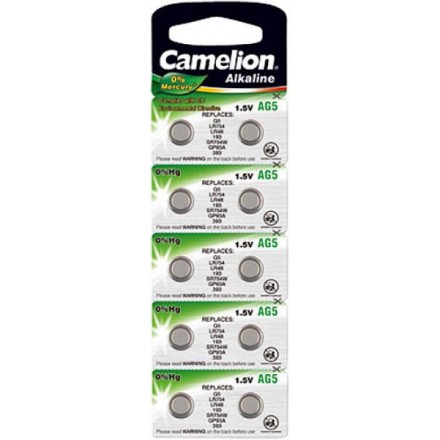 Button Cell Battery Camelion AG5 1,5V (Set 10 Pz.) - Camelion
