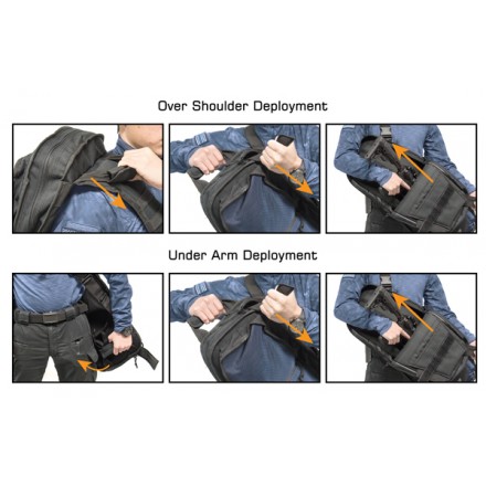 34" Alpha Battle Carrier Rapid Sling Pack (34" x Width 13" / 86,36 x 33 cm) Black - UTG