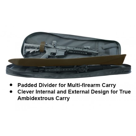 UTG® 30" Alpha Battle Carrier Sling Pack, Black/Navy (30" x 12" / 76.2 x 30.5 cm) - UTG