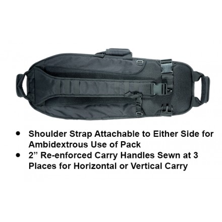 UTG® 30" Alpha Battle Carrier Sling Pack, Black/Navy (30" x 12" / 76.2 x 30.5 cm) - UTG
