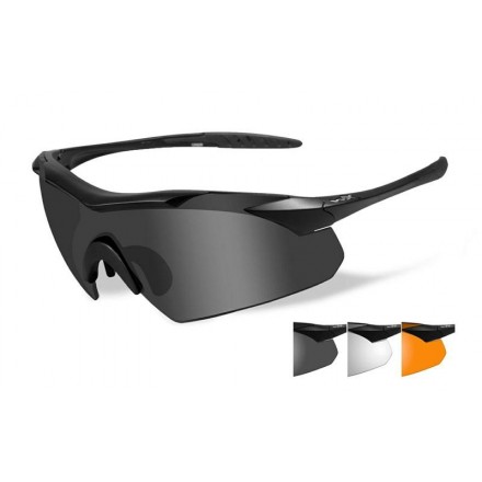 Glasses Vapor Frame Black, 3 Lens - Wiley-X