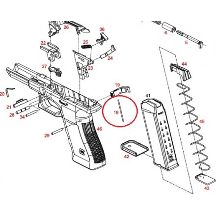 Magazine Catch Spring for Glock Gen. 1-5 - Glock