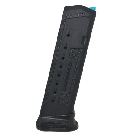 Polymer Magazine Ultimag 18 Round with 2 Magazine Pad, for Glock 17 - Fab Defense