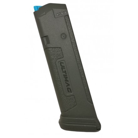 Polymer Magazine Ultimag 18 Round with 2 Magazine Pad, for Glock 17 - Fab Defense