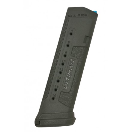 Polymer Magazine Ultimag 18 Round with 2 Magazine Pad, for Glock 17 - Fab Defense
