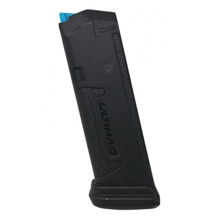 Polymer Magazine Ultimag 16 Round with 2 Magazine Pad, for Glock 19 - Fab Defense