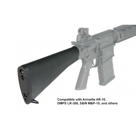 AR308 A2 Style Fixed Buttstock Complete Assembly, Black - UTG