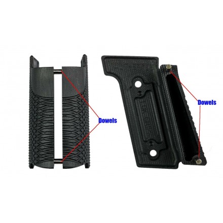 Guancette  per Walther Q5 SF THIN (Sottili) VELOCE, Nere - Lok Grips