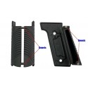 Grips for Walther Q5 / Q4 Match SF THIN BOGIES Black w/ Blue Liner - Lok Grips