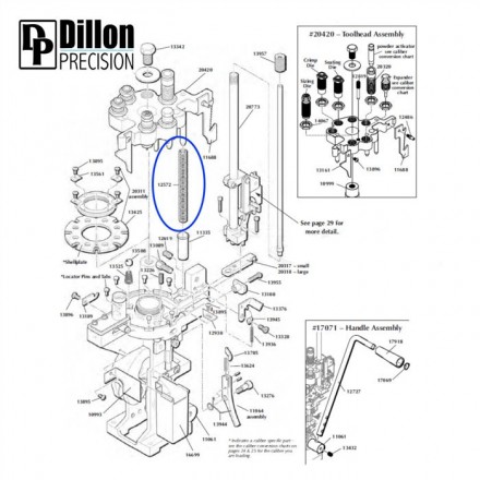 Toolhead Spring 10,5" 12572 for Dillon RL1050 (After January 2016) - Eemann Tech