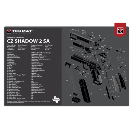 Gun Cleaning Mat CZ Shadow 2 (28x435 cm / 11x17 inch) - TekMat