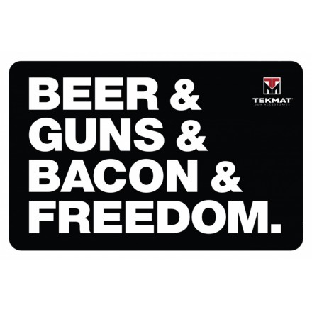 Tappetino per Pulizia "Beer & Guns & Bacon & Freedom" (28x43 cm) - TekMat