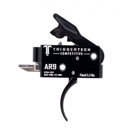 Trigger Kit AR 9 Competitive Curved Black, 3.5 LB Fixed Trigger Weight - TriggerTech