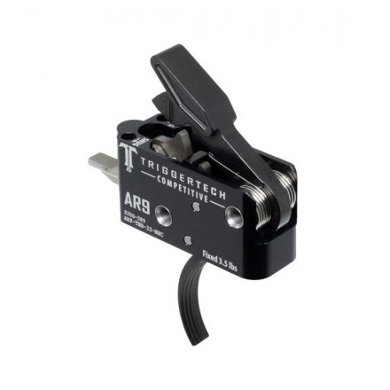 Trigger Kit AR 9 Competitive Curved Black, 3.5 LB Fixed Trigger Weight - TriggerTech