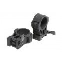 Coppia Anelli Picatinny a Sgancio Rapido per Ottica 30mm ACCU-SYNC, Profilo Alto (Offset 37 mm) - UTG