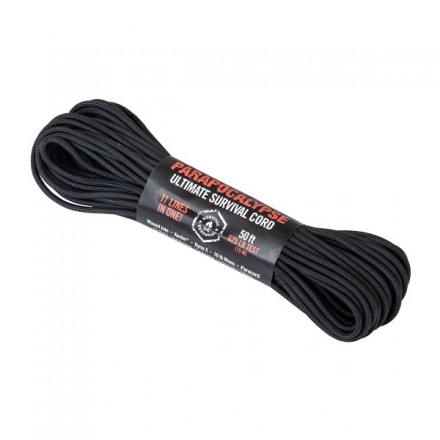Tactical Cord Parapocalypse (50 ft / 15 m), Black - Helikon Tex