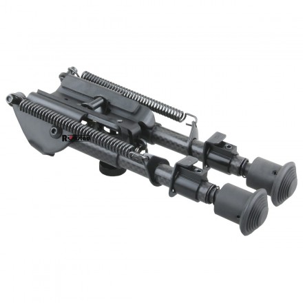 Carbon Fiber Spring Bipod, Center Height 6-9" / 155-230 cm  - Vector Optics