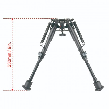 Bipiede con Gambe in Fibra di Carbonio, Altezza Centrale 6-9" / 155-230 cm  - Vector Optics