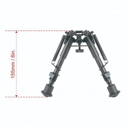 Bipiede con Gambe in Fibra di Carbonio, Altezza Centrale 6-9" / 155-230 cm  - Vector Optics