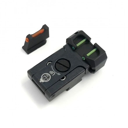 Set Tacca di Mira Regolabile e Mirino fibra ottica per  CZ 75 / 85 / 97 - Zendl
