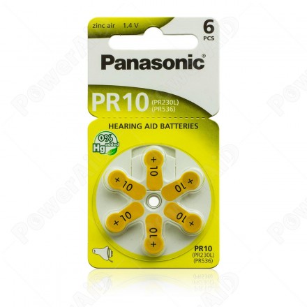 atterie Hearing Aid Batteries PR10 Panasonic