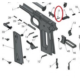 Ejector Pin for 1911 / 2011 - X-Ray Parts 2