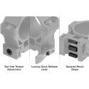 Coppia Anelli Picatinny a Sgancio Rapido per Ottica 30mm ACCU-SYNC, Profilo Medio (Offset 30 mm) - UTG