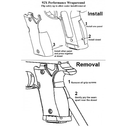 Beretta 92X Performance Veloce Wraparound - LOK Grips