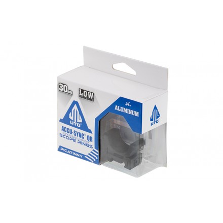 Coppia Anelli Picatinny a Sgancio Rapido per Ottica 30mm ACCU-SYNC, Profilo Basso (Offset 25 mm) - UTG