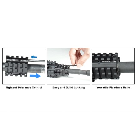 AR15 Low-pro Quad-rail Gas Block for .75"...