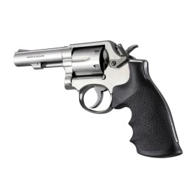 S&W K or L Frame Square Butt Rubber Monogrip Black - Hogue