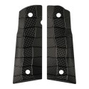 Palm Swell GridLOK Aluminium Grips 1911 Full Size, texture Aggressive, Black - Lok Grips