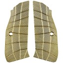 Guancette per Shadow 2 Thin (Sottili) GridLOK in Ottone, texture Aggressive - Lok Grips