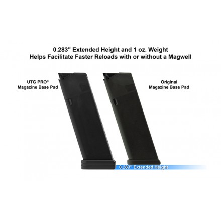 UTG PRO +0 Base Pad, Glock Large Frame, Matte Black Aluminum