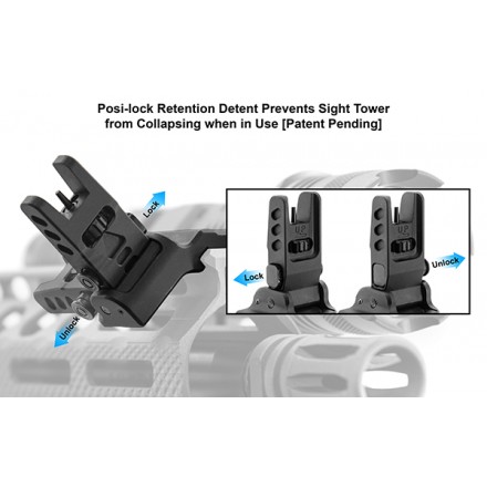 UTG ACCU-SYNC® 45 Degree Angle Flip Up Front Sight