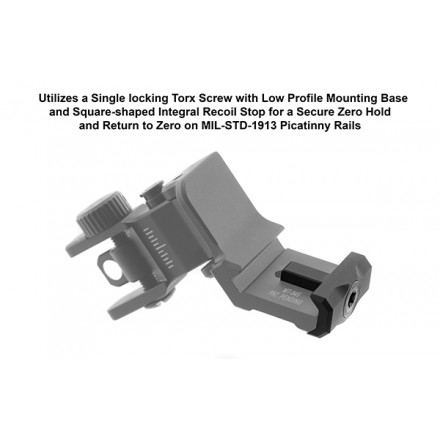 UTG ACCU-SYNC® 45 Degree Angle Flip Up Rear Sight